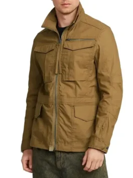 Side profile of the Tracker Season 3 Russell Shaw Jacket from America Jackets.