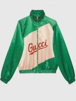 BTS Jimin Gucci Green Jacket front view showcasing the professional grade luxury fabric.
