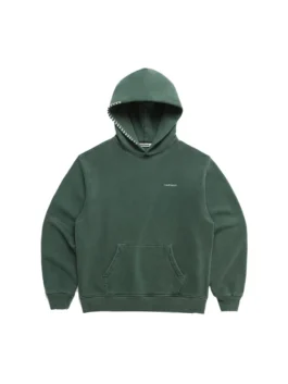Classic Fleece Hoodie in a rich green finish with professional tailored lines and high quality fasteners.