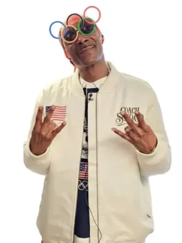Coach Snoop Team USA White Jacket with professional grade tailoring and a sturdy high fashion aesthetic finish.