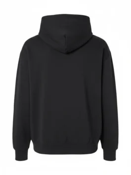 Deftones Black Hoodie back view showing the professional screen and seamless high quality tailoring.