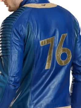 Fallout Vault Dweller Blue Leather Jacket inspired by the hero of the post apocalypse world.