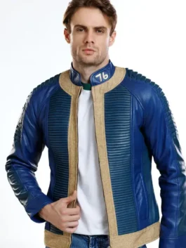 Fallout Vault Dweller Blue Leather Jacket made for fans who want a high quality and stylish gaming outfit.