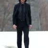 John Wick Chapter 4 Keanu Reeves Black Suit featuring a sleek tailored design and classic dark super appearance.