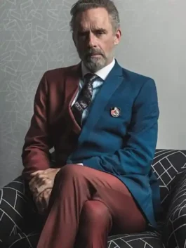 Heaven and Hell Jordan Peterson Suit featuring a professional split color design and high quality suiting fabric.