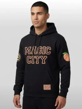 Atlanta Hawks Magic City Hoodie with professional grade peach logos and a sturdy tailored fit.