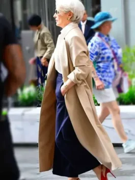 Meryl Streep The Devil Wears Prada 2 Trench Coat featuring a professional design and premium fabric.