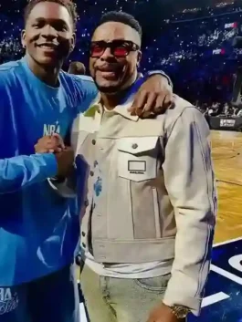 All Star Game 2026 Chris Tucker Jacket featuring professional grade stitching and a luxury sports heritage aesthetic.