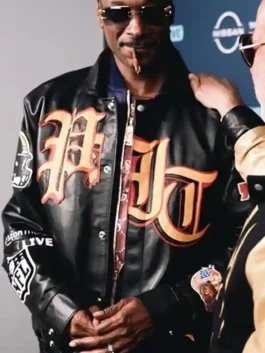 Jeff Hamilton Steelers Leather Jacket featuring professional grade stitching and a luxury black leather interior.