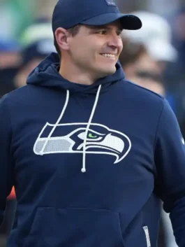 Super Bowl 2026 Mike Macdonald Hoodie front view featuring professional high density and a luxury fit.