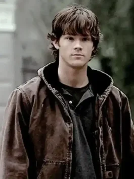 Supernatural Sam Winchester Hooded Jacket shown in a high quality finish that highlights the expert tailoring and fit.