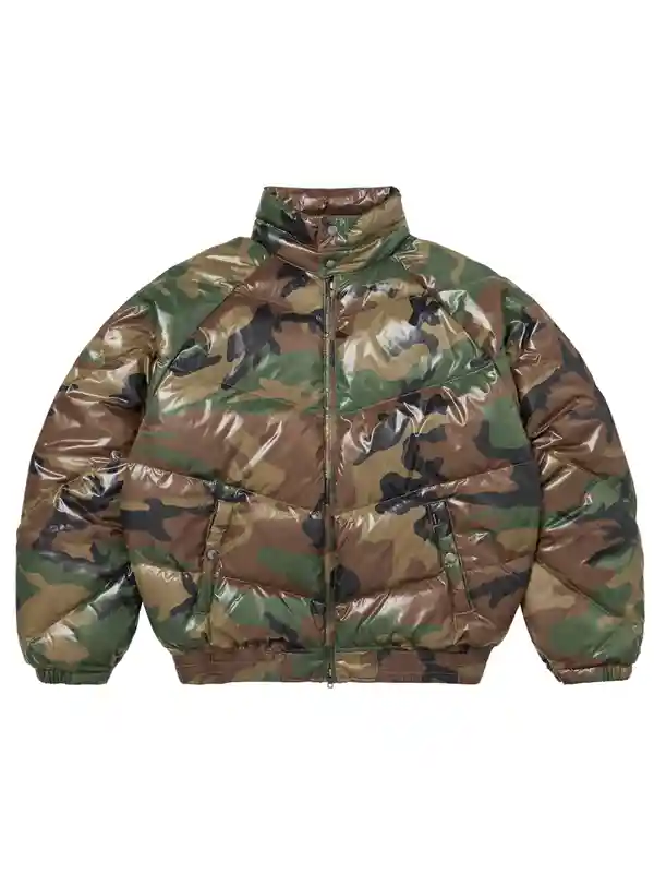 Supreme Schott Puffer Jacket lightweight version featuring a professional high density weave and luxury warmth.