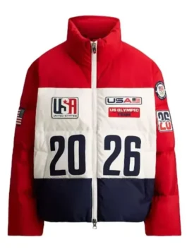 Team USA 2026 Opening Ceremony Puffer Jacket worn by athletes during the global winter sports event.