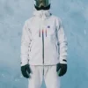 Winter Olympics 2026 Team Iceland Jacket featuring a professional insulated build and a sleek white tactical design.