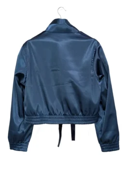 Urban fashion fusion jacket with gathered waist