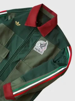Adidas Mexico Worker Jacket featuring professional grade zip fastening and luxury viscose lining.