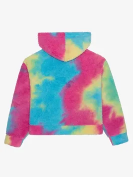 Barbie I Am Kenough Ken Hoodie showcasing professional multicolor panels and luxury rib-knitted cuffs.