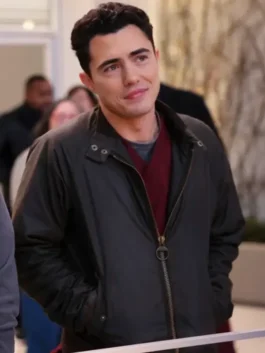 Chicago Med S10 Darren Barnet Black Jacket in a professional black finish with a sturdy tailored build and luxury feel.