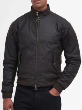 Chicago Med S10 Darren Barnet Black Jacket showcasing professional rib knitted cuffs and a luxury black drape.