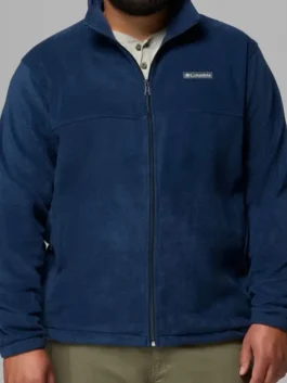 Columbia Men's Steens Mountain 2.0 Full Zip Fleece Jacket featuring professional blue panels and luxury stand up style collar.