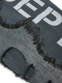 Gallery Dept Archive Black Hoodie sleeves in professional heavy weight fleece with luxury ribbed cuffs.