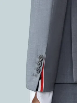 Gunther Forst The Beauty Stripe Blazer featuring professional buttoned cuffs and luxury full length sleeves.