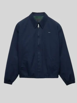 Harry Styles Prada Cotton Jacket front view featuring professional buttoned cuffs and luxury waist pockets.