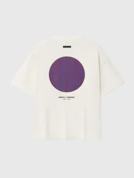 LA Lakers Fear of God Barkley Hendricks T-shirt back view highlighting professional artwork and luxury fleece.