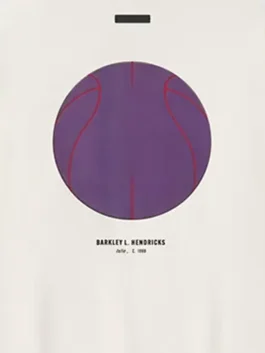 LA Lakers Fear of God Barkley Hendricks T-shirt in a professional ivory finish with luxury side pockets.