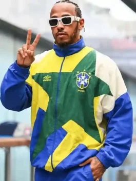 Alternative view of Lewis Hamilton Brazil Track Jacket