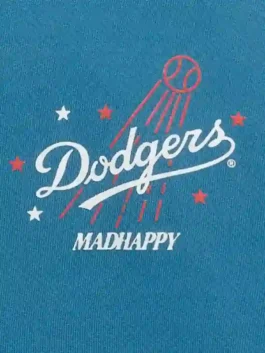 Madhappy Dodgers Stars Fleece Hoodie featuring professional yellow panels and a luxury pullover style closure.