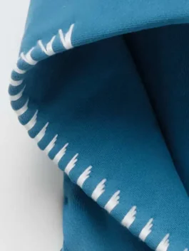 Madhappy Dodgers Stars Fleece Hoodie in professional blue premium fleece with a luxury hooded collar.