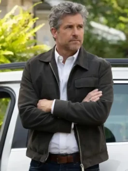 Memory of a Killer Angelo Doyle Black Jacket featuring professional black fabric and luxury shirt collar.