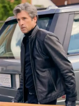 Memory of a Killer Angelo Doyle Leather Jacket in professional black finish with luxury erect collar style.