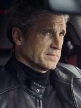 Memory of a Killer Angelo Doyle Leather Jacket in professional black real leather with luxury erect collar.