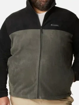 Columbia Men's Steens Mountain 2.0 Full Zip Fleece Jacket featuring professional black and grey fabric and luxury stand up collar.