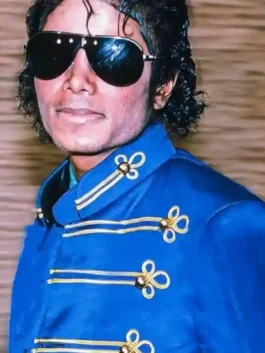 Michael Jaafar Jackson Blue Jacket in professional blue finish with luxury exterior and interior pockets.