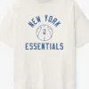 New York Knicks Fear of God Barkley Hendricks T-Shirt in professional off white fleece with a luxury round neck.