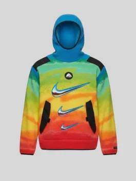 Nike ACG x CPFM Balaclava Hoodie showcasing professional multicolor panels and luxury round cuffs.