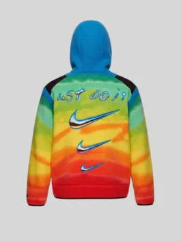 Nike ACG x CPFM Balaclava Hoodie back view highlighting professional gradient and luxury hooded style.