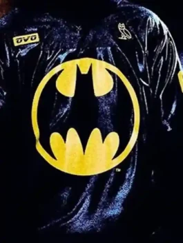 OVO x Batman x The Joker Hoodie showcasing professional fleece grain and luxury half length sleeves.