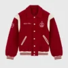 Paris Saint-Germain Walk in Paris Varsity Jacket front view with professional pockets and luxury viscose lining.