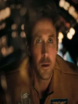 Project Hail Mary Ryan Gosling Yellow Jacket showcasing professional yellow panels and luxury full length sleeves.