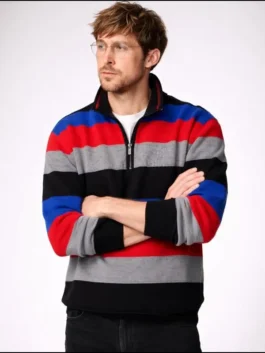Project Hail Mary Ryan Gosling Striped Sweatshirt featuring professional grade stitching and a luxury turn down collar.