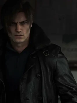 Resident Evil 9 Kennedy jacket showcasing the professional grade stitching and a luxury dark tactical aesthetic.