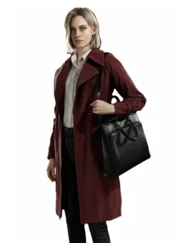 Resident Evil 9 Requiem Alyssa Ashcroft Coat featuring professional high density red cotton and a luxury lapel collar.