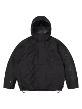 Supreme Ghostface Jacket in professional black parachute fabric with luxury high neck protection.