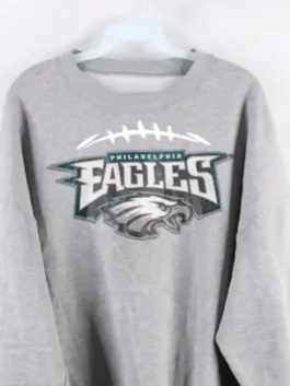 Taylor Swift Eagles Sweatshirt in professional grey fleece fabric with a luxury crew neck style collar.