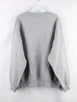Taylor Swift Eagles Sweatshirt back view highlighting professional grey fabric and luxury rib knitted cuffs.