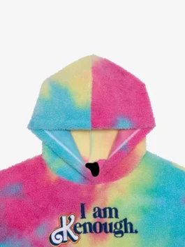 Barbie I Am Kenough Ken Hoodie in professional multicolor tie-dye with a luxury attached hood and pullover style.